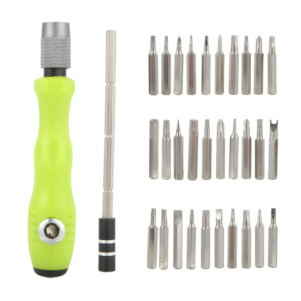 Tournevis de Précision 32-en-1, Kit de Tournevis Magnétique Mini pour Ordinateur avec Boîtier, Kit de Réparation pour Ordinateur/Lunettes/PC/Ordinateur Portable/Téléphone Mobile/Montre/Appareil Photo/Télévision