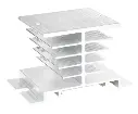 Dissipateur thermique en aluminium pour relais à semi-conducteurs (SSR) 50*80*50.