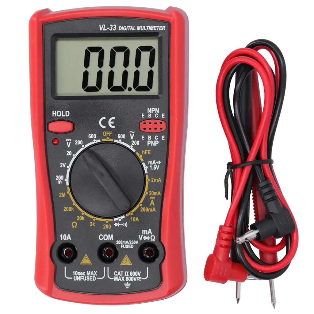 Multimètre électronique, interrupteurs et prises, autres interrupteurs, prises et accessoires : Multimètre numérique à écran LCD pour mesurer la tension, la résistance et le courant électrique dans les laboratoires