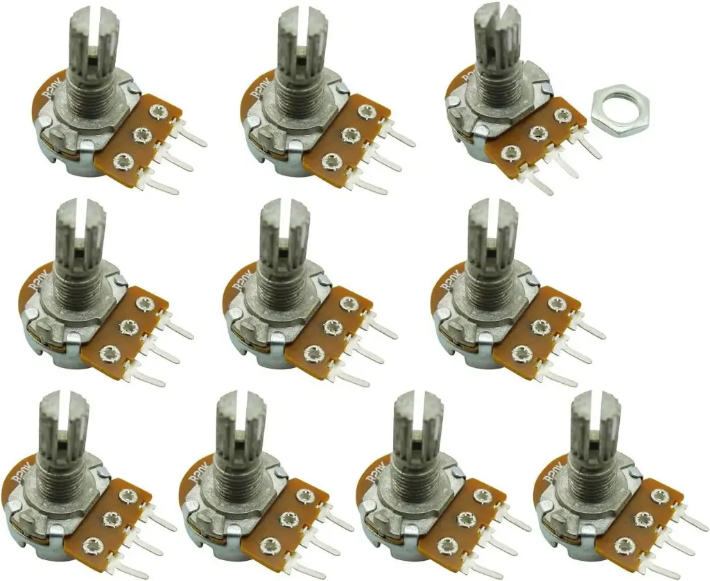 Potentiomètre de réglage d'ohm à rotation linéaire simple et courbe de réponse linéaire 50k, 250k