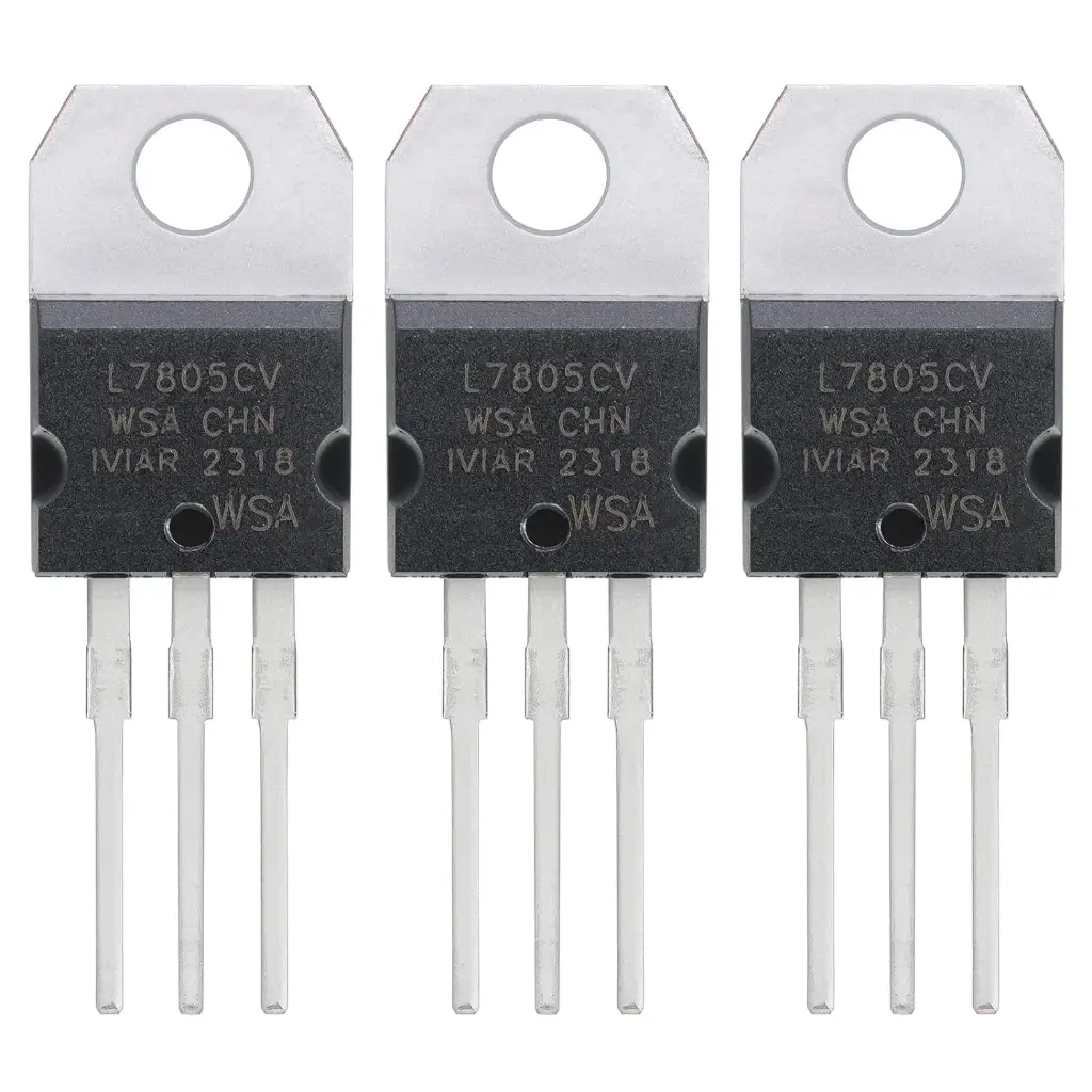 Régulateur de tension L7805CV 5V 1.5A - Sortie positive - Circuit intégré 7805 - Régulateurs 5 Volts 1.5 Ampères - Boîtier TO-220