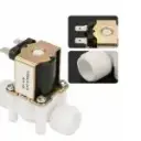 Électrovanne électrique en plastique AC 220V normallement ferme
