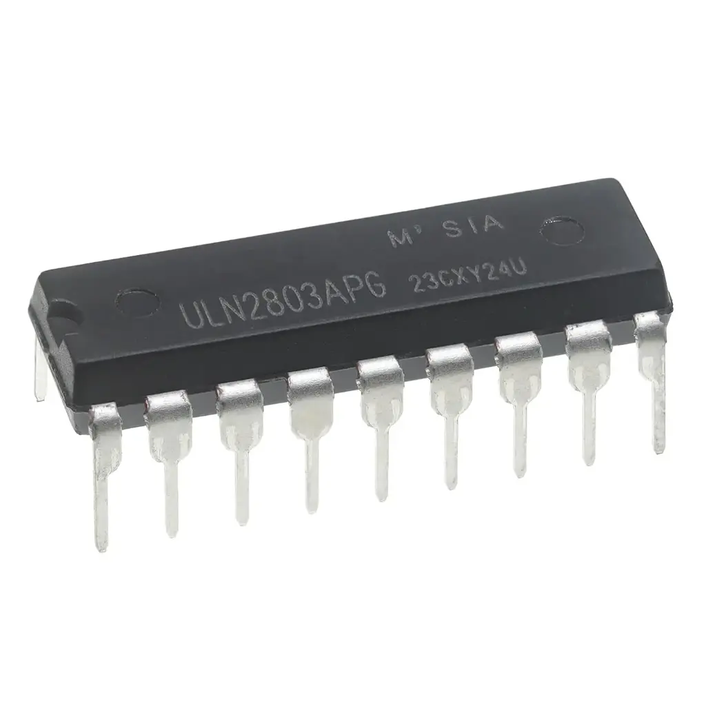 ULN2803 Huit transistors Darlington avec émetteurs communs.