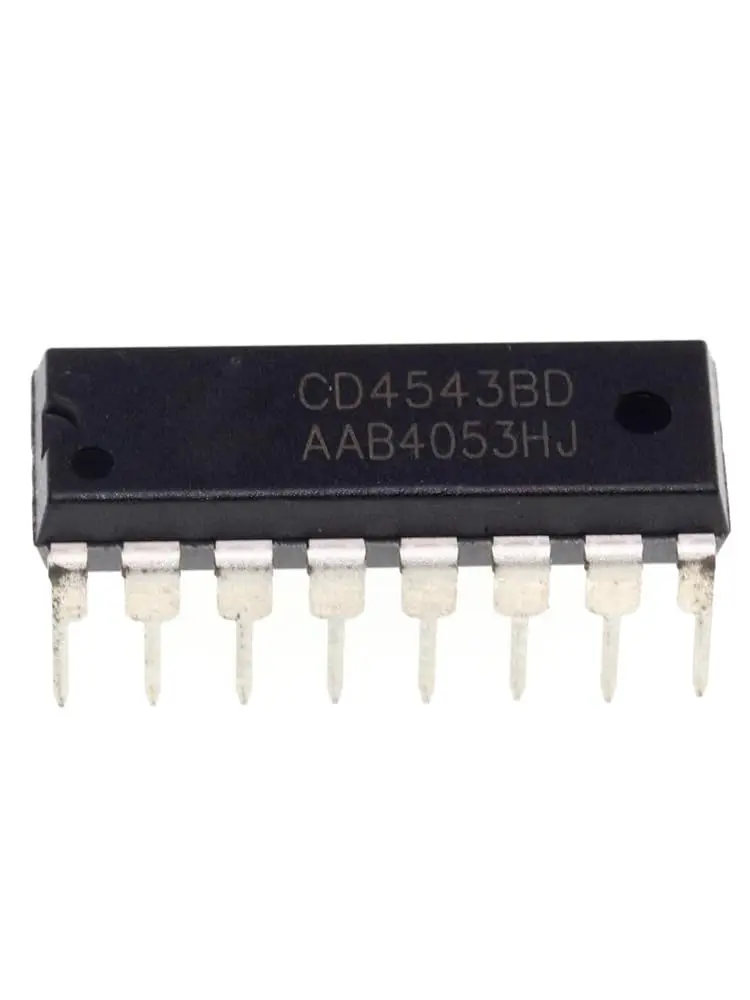 CD4543BE Convertisseur BCD vers 7-segments CMOS avec verrou, décodeur et pilote pour affichages à cristaux liquides