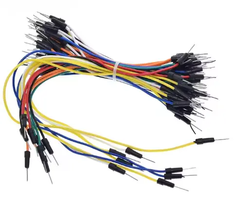 [CAB-0001]  65 Pièces Fils de Liaison Électroniques DIY Câbles de Test pour Breadboard Câbles de Jumper à Tête Ronde Fils de Jumper pour Breadboard
