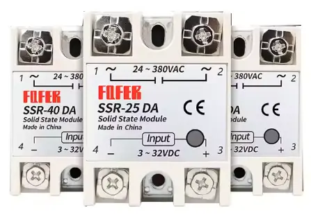 Relais à état solide 40A/25A/10A/30A entrée 24~380V AC