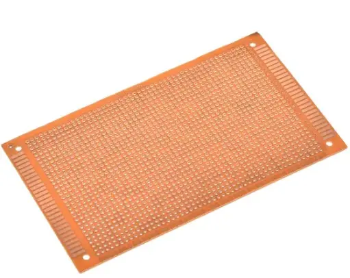 Plaque perforée  universel à face unique, épaisseur de carte de 1,6 mm, pour bricolage et soudure (marron) 7*9 cm, 10*22cm, 12*18cm, 9*15cm.