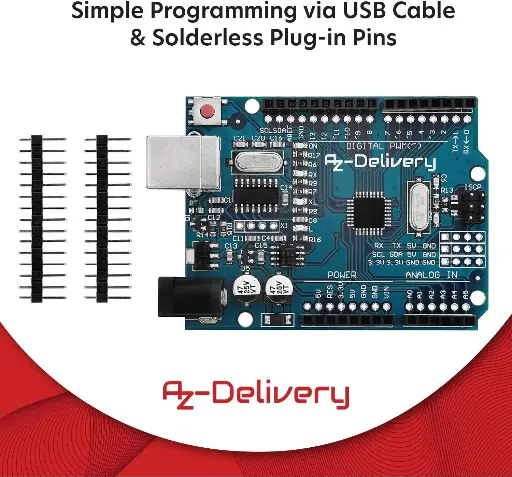 [MOD-0004] Carte Arduino Microcontrôleur ATmega328 SMD avec Carte Mère ATmega16U2 8 bits et Câble USB