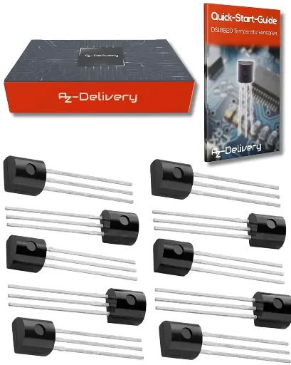 [SEN-0005] Capteur de Température Numérique DS18B20 TO92 – Plage de -55 °C à +125 °C pour Arduino, Raspberry Pi et microcontrôleurs