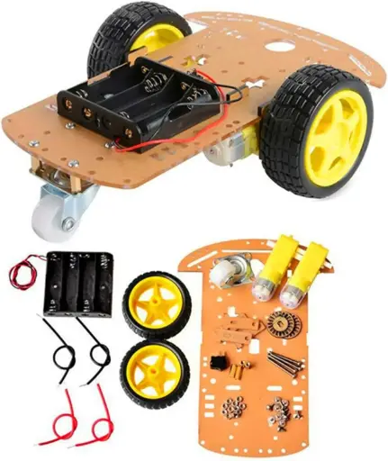 [TOA-0006] Kit Châssis de Boîte à Piles pour Robot à Moteur Intelligent avec Encodeur de Vitesse pour Arduino