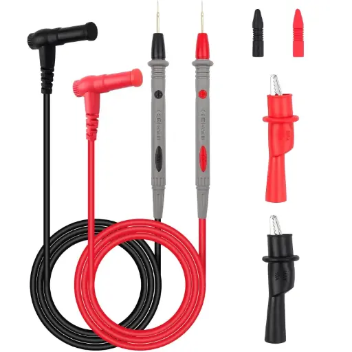[TOA-0015] Câble de test pour multimètre 1000V/20A avec pinces alligator et accessoires pour multimètre, kit de pointes de mesure pour multimètre