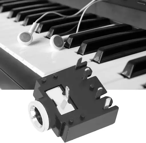 [CON-0010] Plastic PCB Mount 5-Pin Stereo 3.5 mm Socket Audio Connector, Stereo Headset Interior Socket, 3.5 mm Stereo Jack Socket Connector, PJ-307 3.5 mm