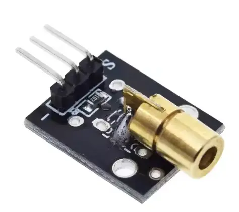 [MOD-0016] 3 Pin 650nm 5V Laser Transmitter Sensor Module Board KY-008 Dot Diode Copper Head Sensor Module Diode Laser Mini laser head for Arduino Raspberry Pi Laser