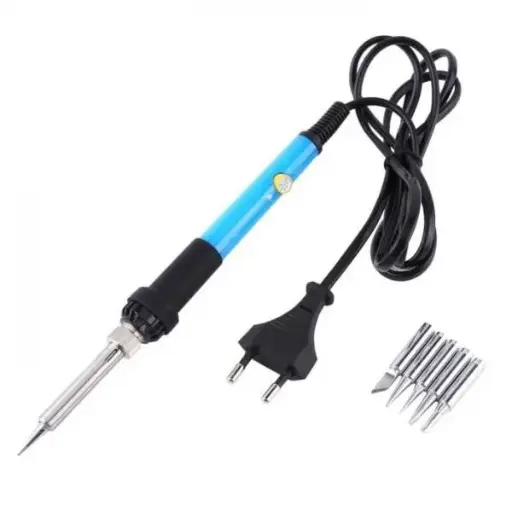 [TOA-0011] 60 W Adjustable Temperature Electric Welding Soldering Iron with 5 Tips 220 V