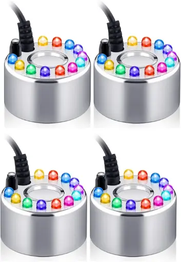 [HOB-0001] Brumisateur à ultrasons pour fontaine d'eau, brumisateur à changement de couleur, brumisateur LED pour fontaine d'intérieur, brumisateur pour la maison, la chambre, le bureau, les vacances en plein air (léger, alliage)