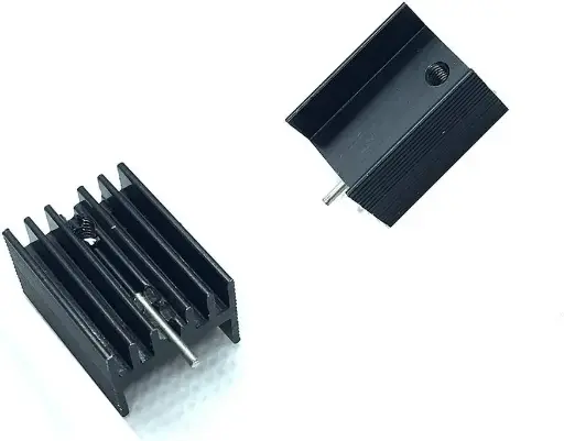 [PWR-0021] Dissipateur thermique TO220 + isolant/kits de montage (dissipateur thermique TO220 + vis + isolant en silicone caoutchouté) pour régulateur de tension LM78XX, transistor MOSFET 20 mm x 15 mm x 11 mm