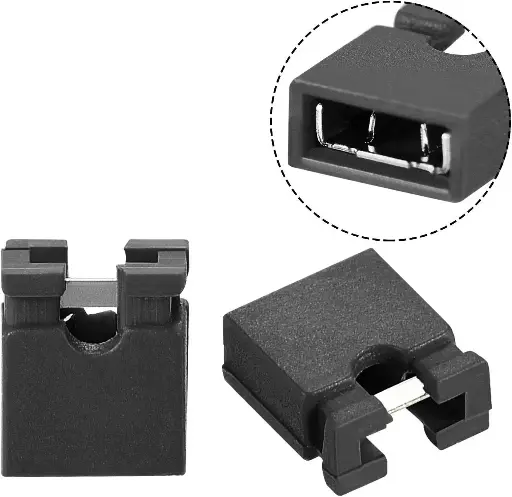 [CON-0002] 2.54mm Standard Pin Header Jumper Cap Short Circuit Connection Cap Mini Micro Jumper Bridge Plug Black