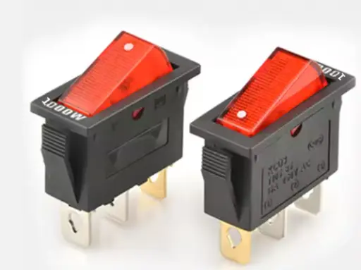 [SWI-0004] Interrupteur 3 broches 16A/250V, 20A/125V, 2 positions avec voyant lumineux rouge marche/arrêt, SPST, type bascule AC KCD3